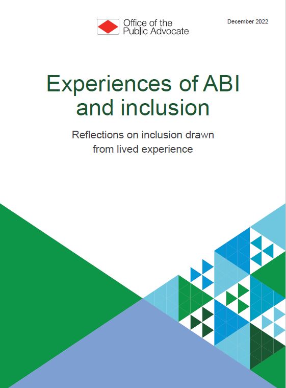 Experiences of ABI and inclusion report cover
