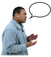 Aboriginal man talking