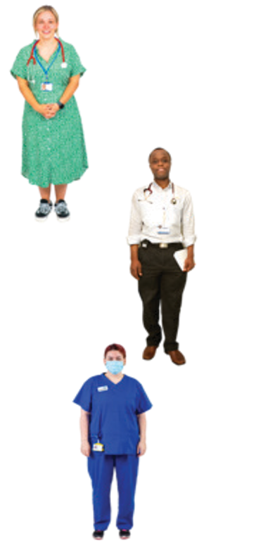 3 health professionals