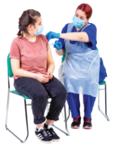 woman receiving a vaccination