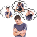 man thinking about 3 bad scenarios