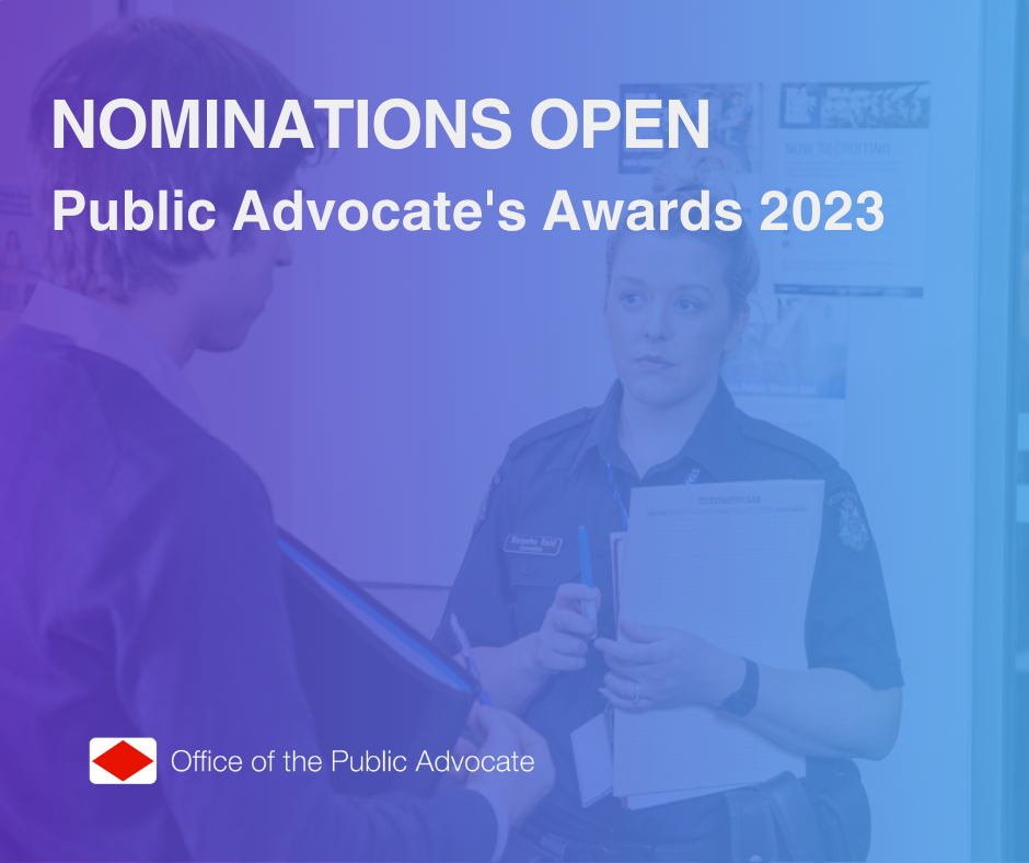 Nominations open for the 2023 Public Advocate’s Police Awards