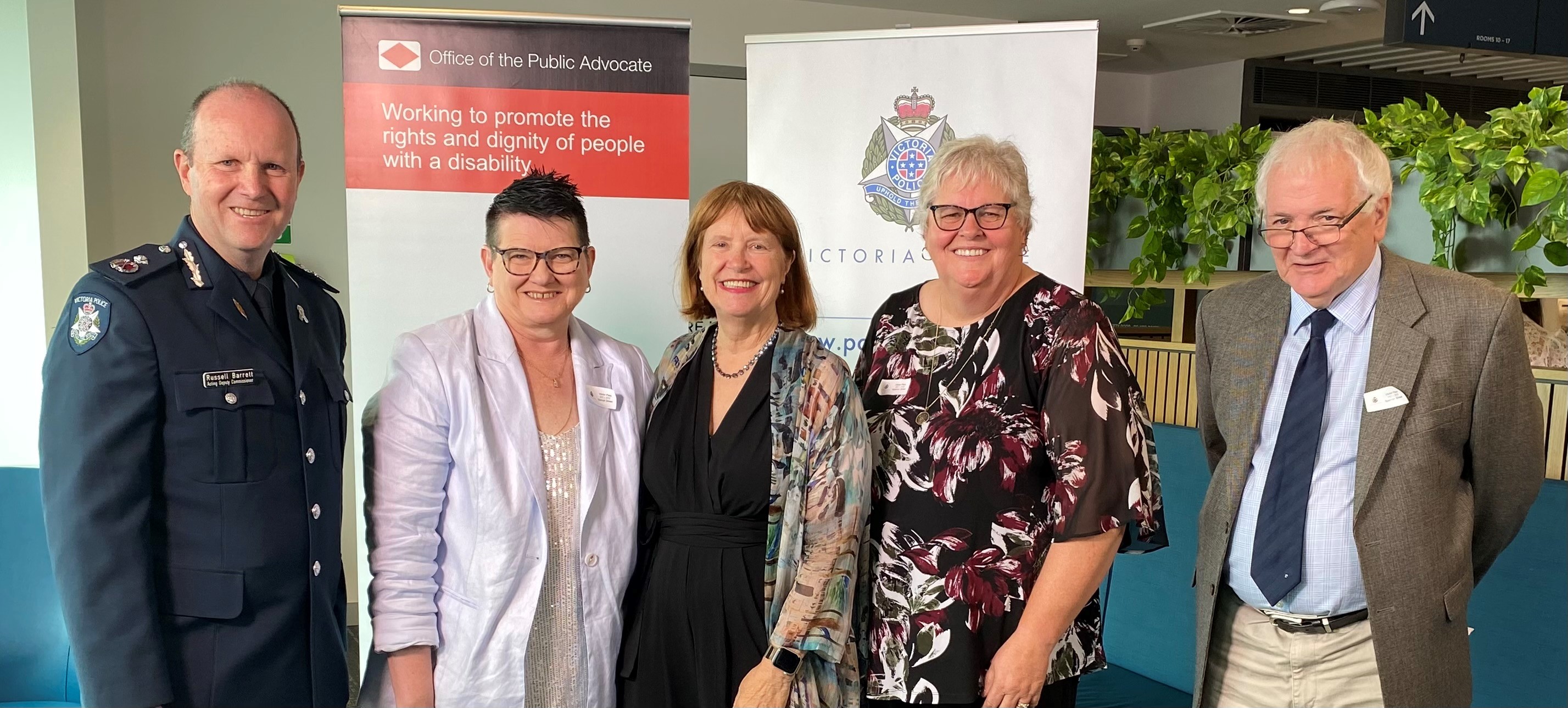 Acting Deputy Commissioner Russell Barrett, ITP Tracey Ryan, Dr. Colleen Pearce, ITP Marg Boothman and ITP Patrick O'Donnell.