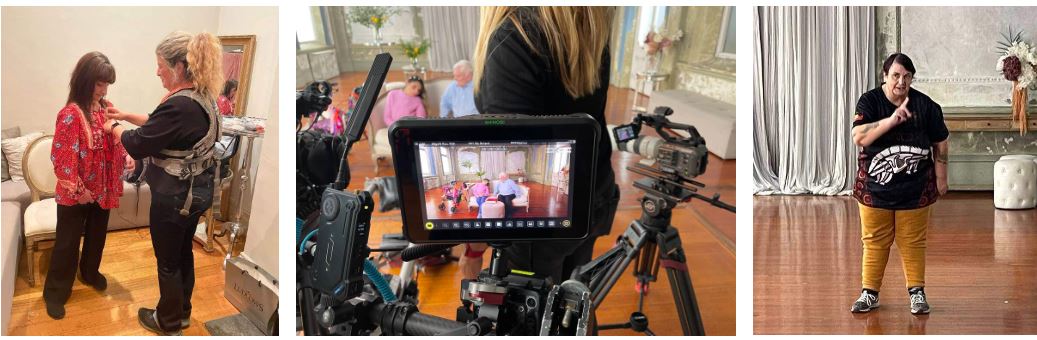 Scenes from filming day